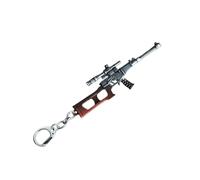 polosu 12cm Mini Gun Keychains for Men, Metal Weapon Rifle Key Ring Pendants,Toys Gun Keychains Key Ring Keyring (VSS)