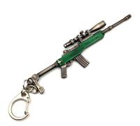 polosu 12cm Mini Gun Keychains for Men, Metal Weapon Rifle Key Ring Pendants,Toys Gun Keychains Key Ring Keyring (MINI14-2)