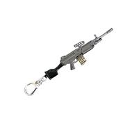 polosu 12cm Mini Gun Keychains for Men, Metal Weapon Rifle Key Ring Pendants,Toys Gun Keychains Key Ring Keyring (M249)