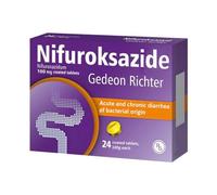 Polpharma NIFUROXAZIDE Richter 100mg 48 Tablets. Made in Poland. Polish Distribution, Polish Language.