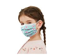 POLPqeD 50PC Kids Children's Disposable Face Industrial 3Ply Ear Loop