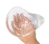 Polreta Symmetrical Mastectomy Breast Prosthesis,Massage Post-Surgery Breast Form Spiral Bra Insert Pad for Swimming(1 Piece), Right-transparent, 200g(Cup B)
