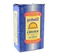 POLSELLI Classica, Type "00" Double Zero Flour, All-Natural, 1 kg (2.2 lbs) | Fine-Milled Italian "00" Soft Wheat Flour For Pizza, Bread And Pasta, All-Natural, Unbleached, Non-GMO, Product Of Italy.