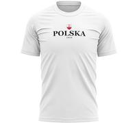 Polska 1919 T Shirt for Men Polish Poland Football Tee, XL, White