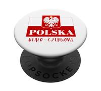 Polska Bialo-Czerwoni, Polish Flag Polish Emblem White Eagle PopSockets Adhesive PopGrip