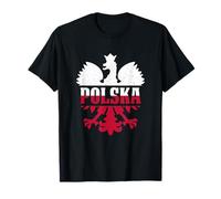Polska Flag Logo Vintage Retro Eagle Polish Pride Poland T-Shirt