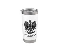 Polska Poland Eagle Symbol Flag Polish Crest Emblem Stainless Steel Insulated Tumbler