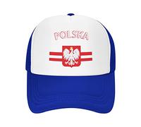 Polska Poland Flag and Polish White Eagle Hat Adult Mesh Breathable Baseball Cap Casual Cap