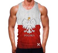 Polska Poland Flag Tank Gym Vest - Get Down Gym Wear, Large
