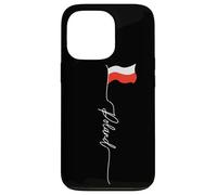 Polska, Poland White Eagle Crown, Polish White andf Red Flag Case for iPhone 13 Pro