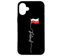Polska, Poland White Eagle Crown, Polish White andf Red Flag Case for iPhone 16 Plus