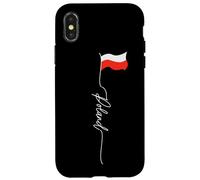 Polska, Poland White Eagle Crown, Polish White andf Red Flag Case for iPhone X/XS