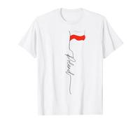 Polska, Poland White Eagle Crown, Polish White andf Red Flag T-Shirt