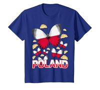 Polska Polish Ideas for Kids with Poland Flag & Pierogi T-Shirt, Youth, Royal Blue, Small