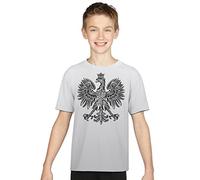 Polska Retro Eagle Boys FIT Poland Kids All Over T Shirt Top Colour White