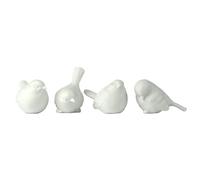 Polspotten - Sparrow Porcelain birds 4-Pack, white - White