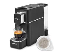 Polti Coffea S15B Espresso Coffee Machine, Compatible with 44 mm E.S.E. Pods, 0.85L Water Tank, Black Color