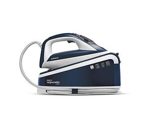 Polti Vaporella Express VE30.10, High Performance Steam Generator Up to 8 Bar Pump, Eco Function, With One Temperature Technology and Digital Adjustment, White/Blue