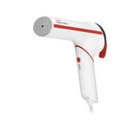Polti Vaporella Vertical Styler GSM50R, Portable Vertical Steam Iron | Foldable Handle, Power 800 W, Aluminium Soleplate, Heats Up in 30 Sec, Travel Bag Included, White and Red