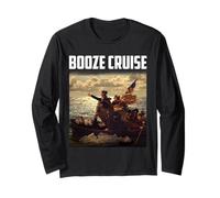 Poltical Party Booze Cruise Shades Bourbon Whiskey Glasses Long Sleeve T-Shirt