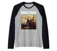 Poltical Party Booze Cruise Shades Bourbon Whiskey Glasses Raglan Baseball Tee