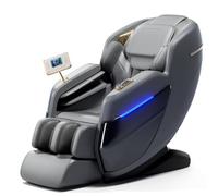 Poltrona Massaggiante Per Tutto Il Corpo Con Percorso Di Massaggio A Tracciato L Con Digitopressione 4D, Dotata Di Funzione Di Riscaldamento Lombare Per USO Domestico(Noir)