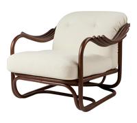 Poltrone Tria Armchair Dark Rattan/Bouclé 001