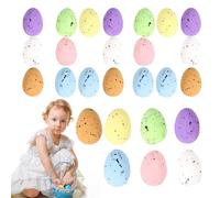 Poludatly 100pcs Easter Eggs Decoration, Min-i Speckled Foam Eggs, Colorful Dots Tiny Foam Eggs, Easter Bird Eggs For Crafts, Easter Tree Decor Ba-sket Filler Ornament