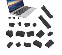 Poludatly 16pcs Anti Dust Plugs, Laptop Port Dust Cover, Silicone USB Port Cover, Type C Dust Caps, Dust Stopper For Computer, Notebook, Headphone Ports
