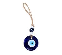 Poludatly Evil Eye Hangable Ornament, Evil Blue Eye Cha-rms Pendant, Glass Evil Eye Beaded Decor, Lucky Blue Evil Eye Beaded C-harms Rear View Mirror Pendent Decor