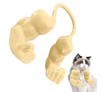 Poludatly Funny Cat With Muscular Arms, Small Fake Hands For Cats, Creative Kitten Muscle Arms, Kitten Interactive Toy Decoration Props, Pet Props Hanging Arm For Birthdays Play