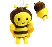 Poludatly Honey Bee Keyring, Bee Plush Pendant, Stuffed Bees Plush Toy, Portable Soft Bee Keyc-hain, Stuffed Bee Hanging Decor For Purse, Car Interior, Schoolbag