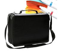 Poludatly Marker Organizer Case, 224 Slots Marker Pen Bag, Marker Pens Case with Handy Wrap, Large Capacity Marker Case, Portable Multilayer Marker Holder for Makeup Brush