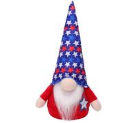 Poludatly Patriotic Gnomes | Handmade Red White Blue,11Inch Handmade for Faceless Doll,Rustic Swedish Gnome Plush Decorations for Home Party Decorations Patriotic Party Table Decor Tiered Tray Shelf