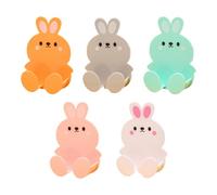 Poludatly Rabbit Plug Organizer, Cute Wall Hangers Without Nails, 5X Cellphone Charging Stand Wall Decor Hook Cute Hangers for Home