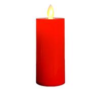 Poludatly Red Moving Wick Flameless Candles | Red Battery Operated LED Pillar Candles,Fake, LED, Table Decoration for Home Party Christmas Decor