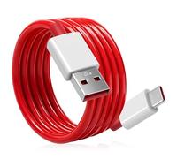 poluu 65W USB C Charging Cable for OnePlus,2M Warp Fast Charge Cable | Super Fast Charger Cord Compatible with OnePlus 11/10 Pro/Nord 2T/8/7 Pro/7T/6T/6/5T/5/3T Type-C Red Lead for Nord Series