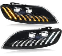 Polvane Headlight Assemblies Headlights For Q7 2006-2015 All LED DRL Turn for Signal Lamp Headlamps(Original With AFS)