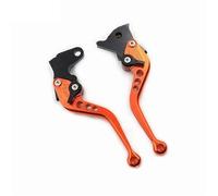 Polvane Motorcycle Clutch 9 Color Adjustable Motorcycle Brake Clutch Levers for Royal for Enfield Guerrilla 450(Orange 147mm)