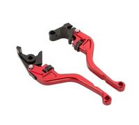 Polvane Motorcycle Clutch Motorcycle 158mm Short 7/8" Thumb Roller Brake Clutch Levers for Yamaha YZF R1 04-08 R6 05-16(Red)