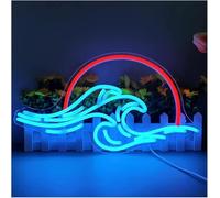 Polvane Neon Sign for neon lamp loanword for Sunrise for Wave for Signs 41x22.5cm