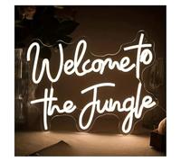 Polvane Neon Sign Neon Light Decoration Jungle Green LED for neon for Bedroom Walls Room Decor Parties Weddings 38x31.2cm(D)