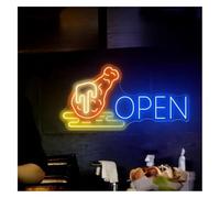 Polvane Neon Sign Neon Light Decoration Open Restaurant for neon Sign Brightness Adjustable LED 40cmx24cm(A)