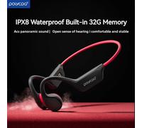 POLVCDG Bone Conduction Headset X7 IPX8 32GB Bluetooth 5.3 Wireless Headset with microphone Waterproof Swim 2023 New X7-Black