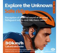 POLVCDG Bone Conduction Wireless earphones Bluetooth with 32GB IPX6 Sweat and Rain Resistant running and cycling earphones X15 Black-32G