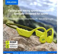 POLVCDG X1 Bone Conduction Cycling Earphones 32GB Memory Bluetooth 5.4 Open Running Headset Sports Technology 2025 Model Fluorescent-32G