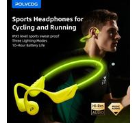 POLVCDG X1pro Bone Conduction Night Light Earphones IPX5 Night Running Night Light Bluetooth Earphones Cycling Earphones Black