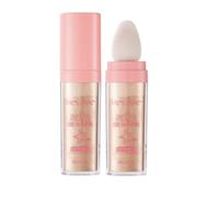 Polvo De Hadas Fairy Highlighter Patting Powder Face Body Glitter Shimmer Brightens Blusher Waterproof Smooth Highlighter Festival Party Makeup(Golden)