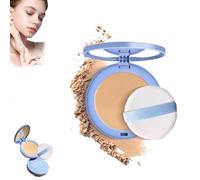 Polvo GAGK, Polvo Compacto Perfection Mate, Oil Control Face Pressed Powder, Waterproof Face Powder, Summer Oil Control Setting Powder, Lightweight Facial Makeup for Soft Focus Finish(#02 NATURAL BEIG