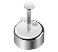 Polvoron Molder Filipino - 304 Stainless Steel Cookie Press with Spring Handle, Large Heavy-Duty Pastry Molder for Baking, Ensaymada, Mooncakes, and Shortbread - Easy Release & Durable